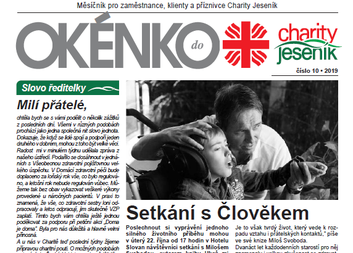 Vychází říjnové Okénko do Charity Jeseník