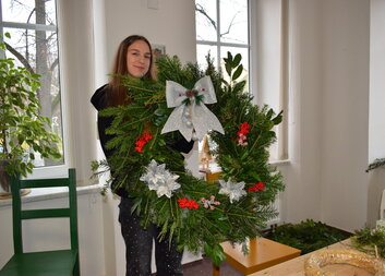 Ukrajinsko-české setkání u kávy a výroby adventních věnců
