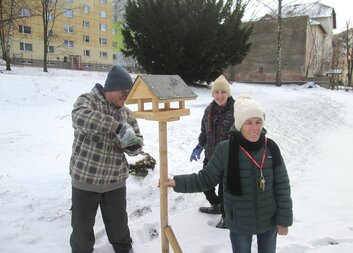 Zima jako bílé hřiště v Denním stacionáři Šimon